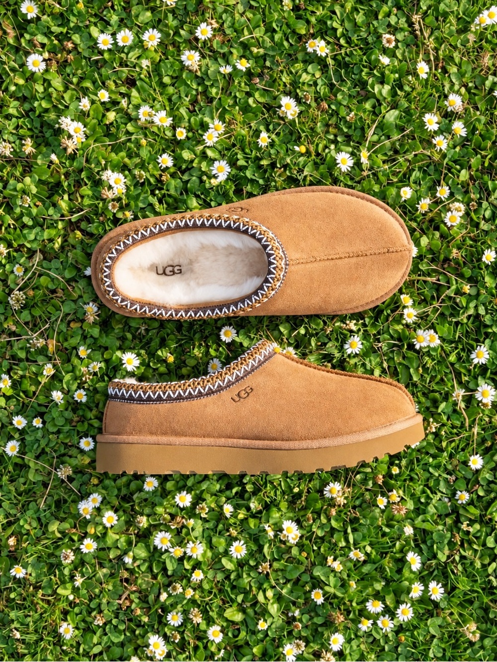 UGG Chestnut Suede Tasman II Slip-On Slippers